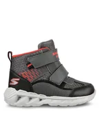 Buty dla chłopców - Skechers Trzewiki Magna-Lights Frosty Fun 401504N/CCBK Szary - miniaturka - grafika 1