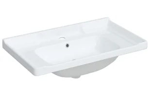 Elior Biała ceramiczna umywalka łazienkowa D2-R15 - Umywalki - miniaturka - grafika 1