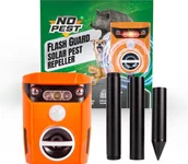 Zwalczanie i odstraszanie szkodników - NO PEST Ultradźwiękowy Solarny Odstraszacz Kotów Psów Kun Lisów Dzików Saren Jeleni Ptaków Flash Guard - miniaturka - grafika 1