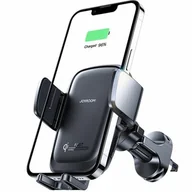 Uchwyty samochodowe do telefonów - JOYROOM Uchwyt na telefon JOYROOM JR-ZS243 Air Vent Wireless Charger 15W Czarny - miniaturka - grafika 1