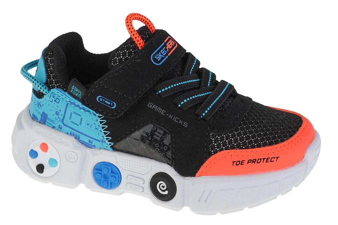 Skechers Lil Gametronix 402262N-BKMT chłopięce sneakersy, czarne, rozmiar 21