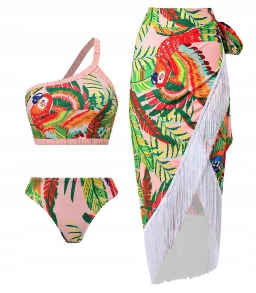 Dwuczęściowy Strój Kąpielowy Ze Spódnicą Xl