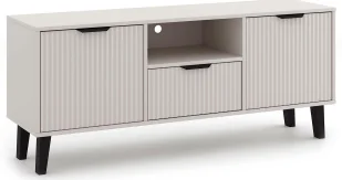 Kaszmirowa ryflowana szafka RTV na nóżkach P6-R32 - Szafki RTV Kaszmirowa ryflowana szafka RTV na nóżkach P6-R32 - Szafki RTV - miniaturka - grafika 1