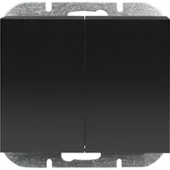 Wyłączniki światła i elektryczne - Łącznik Onyx podwójny czarny mat - miniaturka - grafika 1