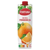 Soki i napoje niegazowane - Fortuna Sok 100 % pomarańcza 1 l - miniaturka - grafika 1