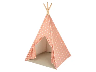 Playtive Namiot dziecięcy Tipi, wykonany z czystej bawełny (Różowy) - Zabawki interaktywne dla dzieci - miniaturka - grafika 1