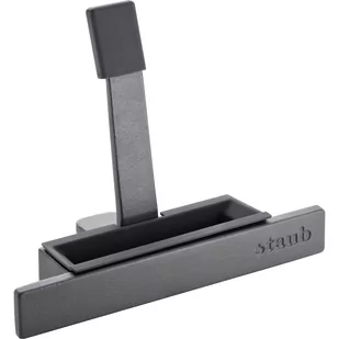 Staub 40511  364  0 uchwyt pokrywki, ze stali nierdzewnej, czarna, 26.5 x 19 x 12 cm 40511-364-0 - Pokrywki - miniaturka - grafika 1