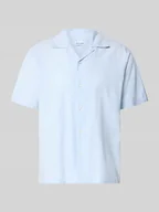 Koszule męskie - Koszula casualowa o kroju regular fit z mieszanki bawełny i lnu - miniaturka - grafika 1