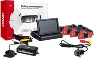 Czujniki parkowania - AMiO Zestaw czujników parkowania tft02 4,3" z kamerą hd-305-led 4 sensory czarne wewnętrzne - miniaturka - grafika 1