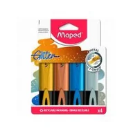 Przybory szkolne - Zakreślacz Maped fluo peps metaliczny brokat 4 kolory - miniaturka - grafika 1