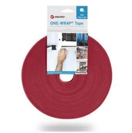 Taśmy klejące - Taśma VELCRO One Wrap 25 mm, czerwona, 25 m - miniaturka - grafika 1