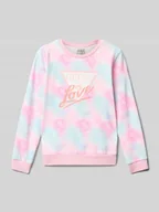 Bluzy dla dziewczynek - Bluza z czystej bawełny z nadrukiem z logo model ‘Active’ - miniaturka - grafika 1