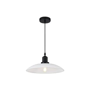Biało-czarna lampa wisząca z metalowym kloszem Horizon – GTV - Lampy sufitowe - miniaturka - grafika 1