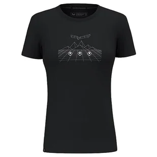 Salewa Pure Dolomites Merino T-Shirt damski, Black Out, M - Koszulki i topy damskie - miniaturka - grafika 1