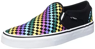 Trampki damskie - Vans Damskie trampki Asher (mała kratka) czarny/biały, 6,5 UK - grafika 1