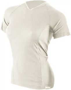 COOL V-dekolt T-shirt z krótkim rękawem - damski .3XL .biały - Koszulki sportowe damskie - miniaturka - grafika 1