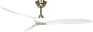 Wentylatory sufitowe - Energooszczędny wentylator sufitowy z pilotem Eco Airscrew 152 cm szczotkowany mosiądz / matowy biały - miniaturka - grafika 1