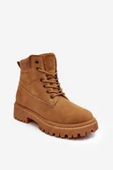 Botki damskie - Damskie Ocieplane Trapery Camel Cross Jeans MM2R4011C-41 - miniaturka - grafika 1