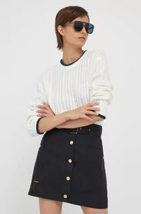Pepe Jeans sweter z domieszką wełny damski kolor beżowy lekki - Swetry damskie - miniaturka - grafika 1