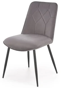 Szare tapicerowane pikowane krzesło L9-B09 - Krzesła - miniaturka - grafika 1