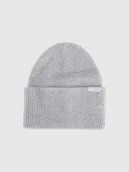 Czapki męskie - 4F Czapka beanie uniseks - szara Uniwersalny - miniaturka - grafika 1