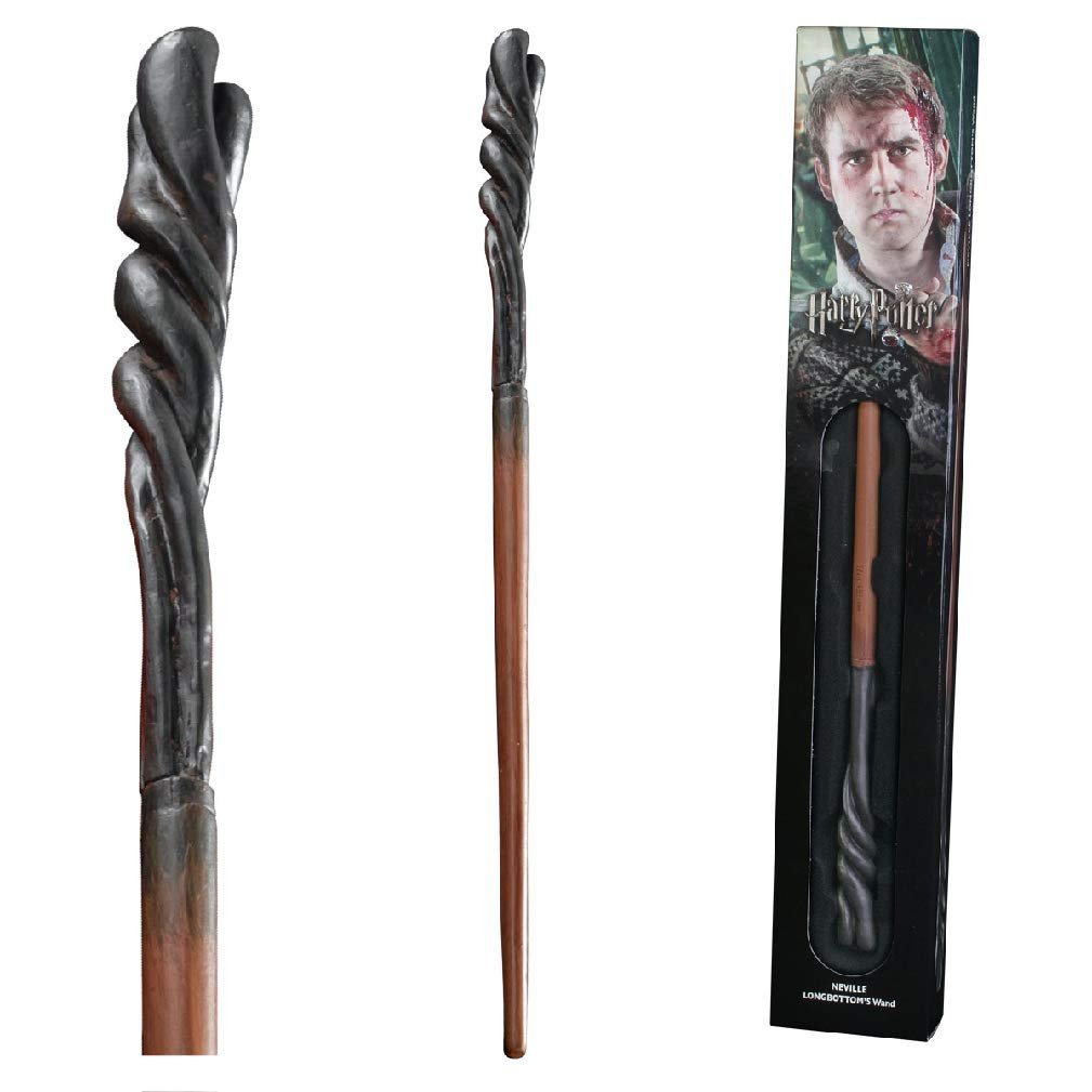 The Noble Collection - Neville Longbottom Wand In A Standard Windowed Box - 13in (33cm) High Quality Wizarding World Wand - Harry Potter Film Set Mo..
