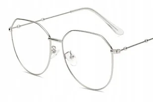 Okulary korekcyjne srebrne ładne metal -3.25 - Okulary korekcyjne, oprawki, szkła - miniaturka - grafika 1