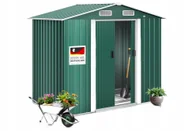 Place zabaw - Metalowy domek ogrodowy KESSER zielony darmowa wysyłka - miniaturka - grafika 1