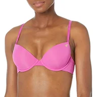 Biustonosze - Emporio Armani Damski biustonosz push up. Podkładki druga skóra mikrofibra i koronka, Azalia, C - miniaturka - grafika 1