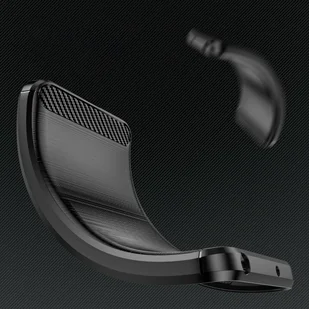 Carbon Case etui Xiaomi Poco X5 5G / Redmi Note 12 5G elastyczny silikonowy karbonowy pokrowiec czarne - Etui i futerały do telefonów - miniaturka - grafika 3