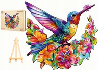 Puzzle - PUZZLE DREWNIANE KOLIBER 260 ELEMENTÓW KOLIBER I KWIATACH DREWNIANE PUDEŁKO - miniaturka - grafika 1