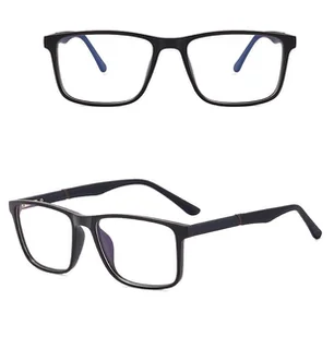 Męskie okulary zerówki do komputera BLUE LIGHT z flexami 25133D brąz/czerń - Okulary korekcyjne, oprawki, szkła - miniaturka - grafika 1