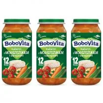 BoboVita Makaron z morszczukiem i warzywami po 12. miesiącu zestaw 3 x 250 g - Dania dla dzieci - miniaturka - grafika 1