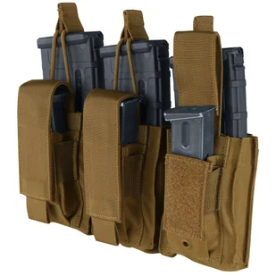 Condor - Ładownica Kangaroo Mag Pouch Gen II na magazynek AR-15 i pistoletowy - Potrójna - Coyote Brown - 191233-498 - Odzież taktyczna i umundurowanie - miniaturka - grafika 5