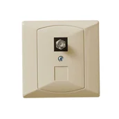 Gniazdka elektryczne - Ospel Gniazdo antenowe TYP F AKCENT beż - miniaturka - grafika 1