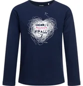 Bluzki dla dziewczynek - Bluzka z długim rękawem dla dziewczynki, 2-8 lat, granatowy - miniaturka - grafika 1