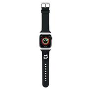 Akcesoria do smartwatchy - Karl Lagerfeld Pasek KLAWMSLCNK Apple Watch 38/40/41mm czarny/black strap 3D Rubber Choupette Heads - miniaturka - grafika 1