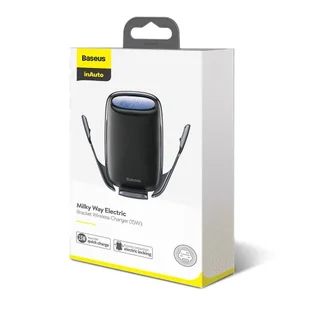 Baseus Milky Way samochodowa bezprzewodowa ładowarka Qi 15W elektryczny uchwyt na telefon czarny (WXHW02-01) - Ładowarki do telefonów - miniaturka - grafika 23