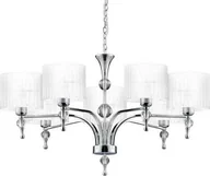 Lampy sufitowe - Lampa wisząca Azzardo 7-płomienna lampa wisząca Impress do salonu biała chrom - miniaturka - grafika 1