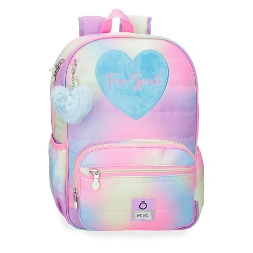 Enso Free Spirit Plecak szkolny adaptacyjny do wózka Wielobarwny 30x38x12 cm Poliester 13,68L, Biały, Talla única, Plecak szkolny z możliwością dostosowania do wózka
