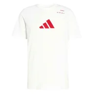 Koszulki sportowe męskie - Koszulka męska adidas Tennis Category Graphic T-Shirt White/Pure Ruby XL - miniaturka - grafika 1
