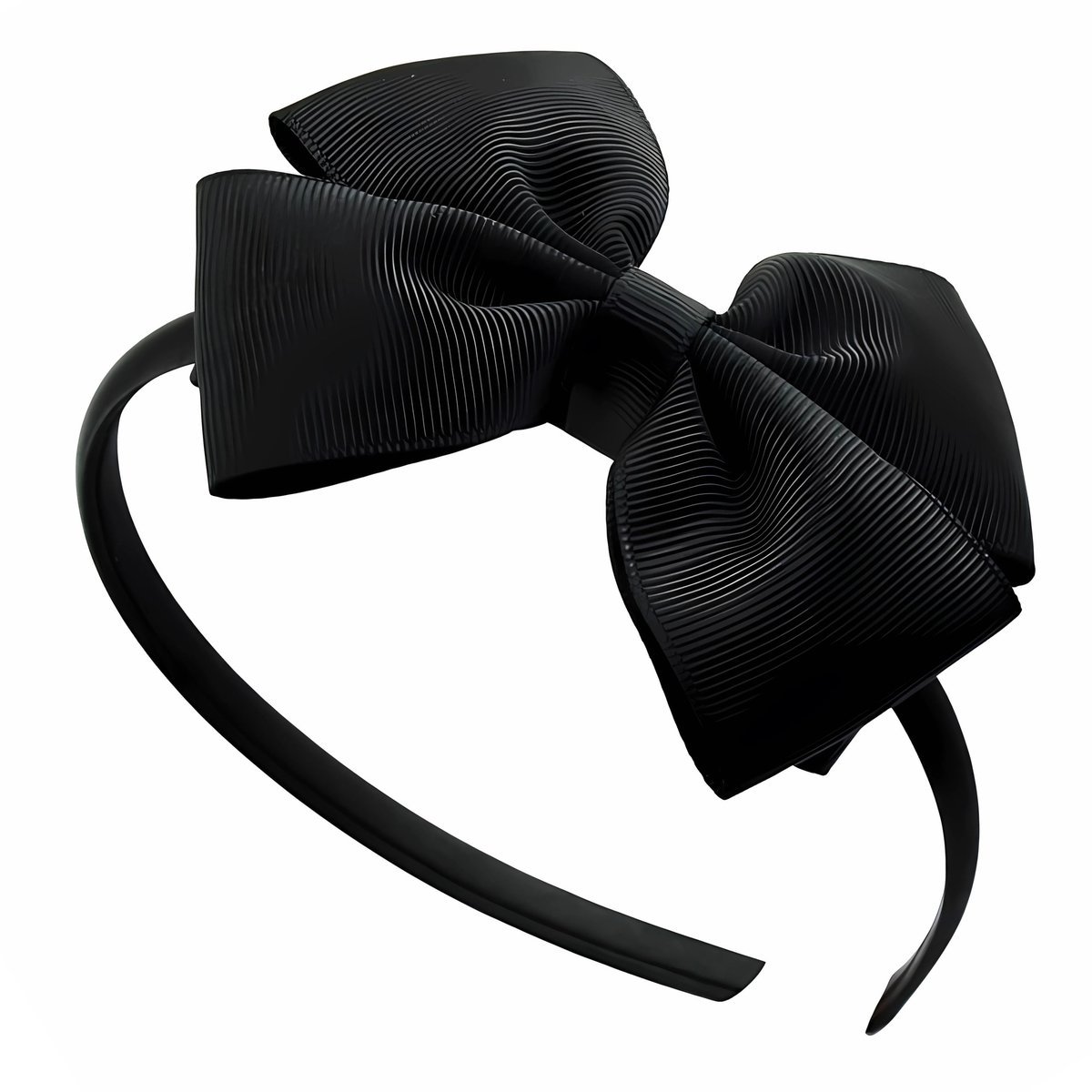 Opaska do Włosów Czarna na Głowę z Kokardą dla Dziewczynki Lekka