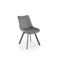 Krzesła - Krzesło Metalowe K-520 Czarny / Ciemny Popiel Halmar - miniaturka - grafika 1