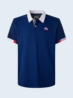 Koszulki męskie - Pepe Jeans Koszulka polo w kolorze granatowym - miniaturka - grafika 1