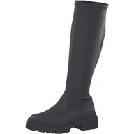 Kozaki damskie - Marco Tozzi Damskie kozaki do wysokości kolan 2-25633-29, czarne gumowe, 40 EU - miniaturka - grafika 1