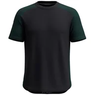 Koszulki sportowe męskie - Koszulka męska Smartwool M Active Mesh Short Sleeve Rozmiar: L / Kolor: czarny/zielony - miniaturka - grafika 1