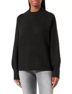 Swetry damskie - PIECES Damski sweter z dzianiny Pcnatalee Ls O-Neck Knit Noos Bc Qx, czarny, 48/50 - miniaturka - grafika 1