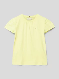 Koszulki dla dziewczynek - T-shirt z haftem angielskim model ‘BRODERIE ANGLAISE’ - grafika 1