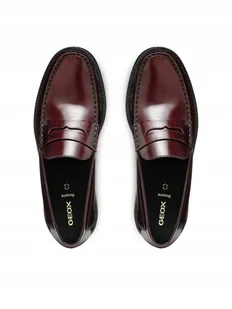 GEOX MOKASYNY MĘSKIE BRĄZOWE ELEGANCKIE WSUWANE ZE SKÓRĄ 40 JWB - Mokasyny męskie - miniaturka - grafika 1