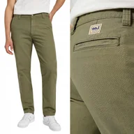 Spodnie męskie - Lee REALXED WORKWEAR CHINO Green LU��NE ZIELONE CHINOSY BEZ STRECZU W32 L32 - miniaturka - grafika 1
